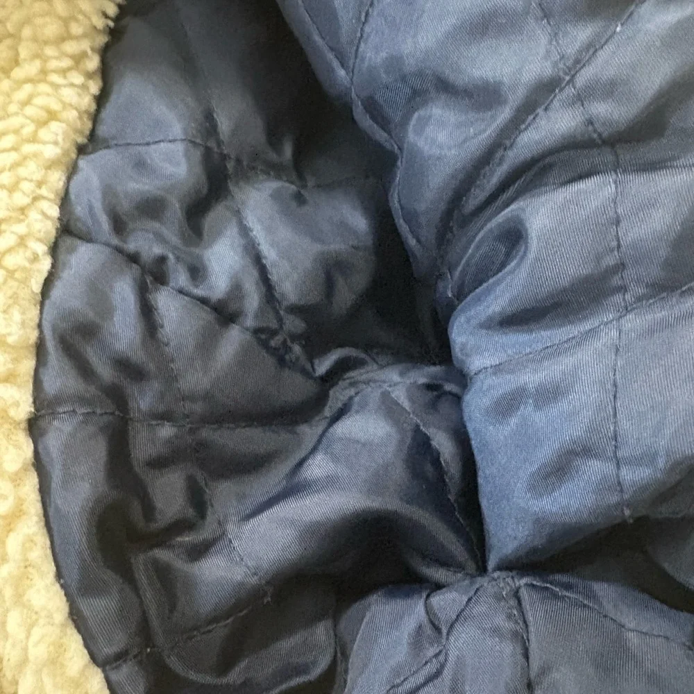 GAP Soft Denim Sherpa Button Front Jacket w Patch Pockets 1 Inner Pocket. XL - Picture 16 of 16